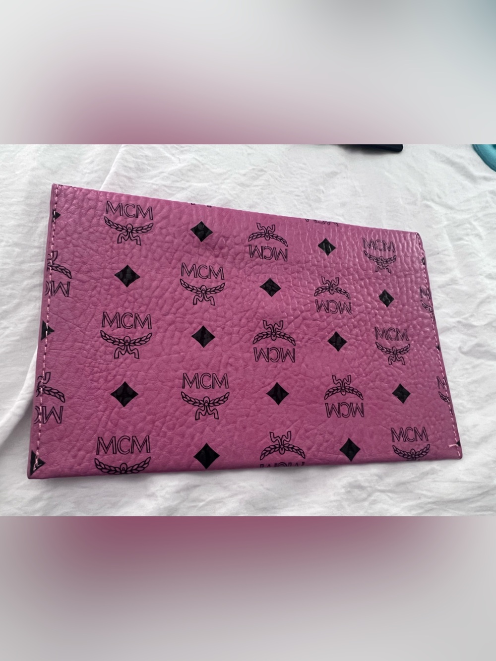 GWP - MCM Pink Logo Envelope Card Holder - Picture 2 of 3